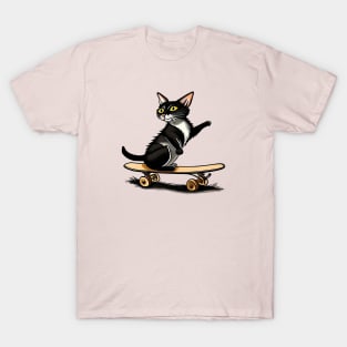 Cat on skateboard T-Shirt